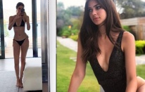 Defne Samyelinin Küçük Kızı Derin Talu'dan Ayna Karşısında Bikinili Poz