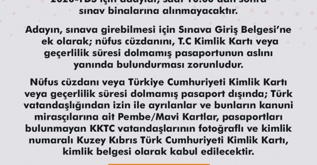 ÖSYM uyardı: YDS adayları saat 10 dan sonra sınava alınmayacak!