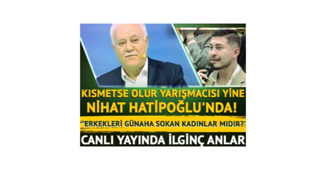 SON DAKİKA: Kısmetse Olur Çağrı Özer Yine Nihat Hatipoğlu’nda! Canlı Yayında Sorduğu Soru Şaşırttı